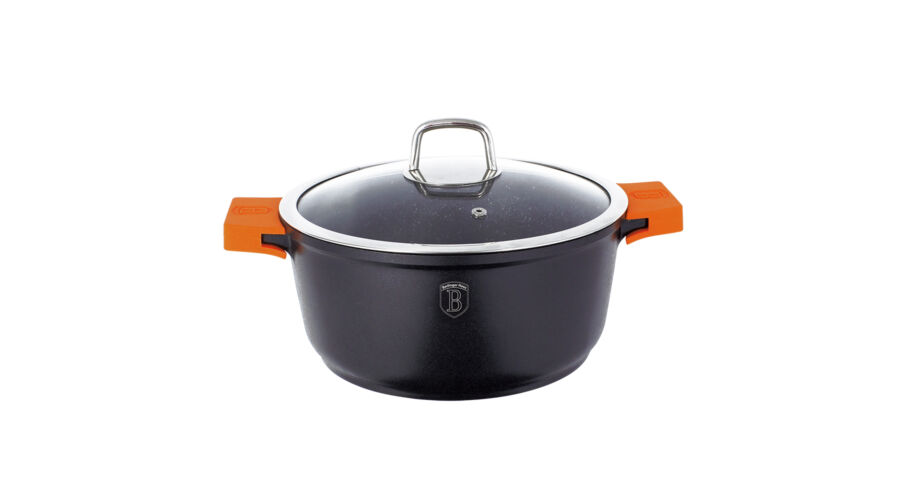 Berlinger Haus Granit Diamond Line magas l�bas m�rv�ny bevonattal, szilikon fog�kkal, fed�vel, 30 cm