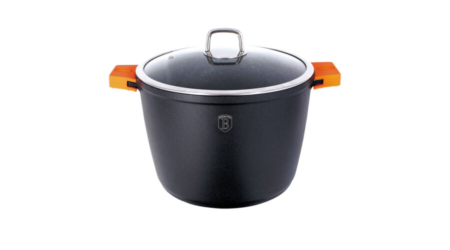 Berlinger Haus Granit Diamond Line faz�k m�rv�ny bevonattal, fed�vel, szilikon fog�kkal, 24 cm