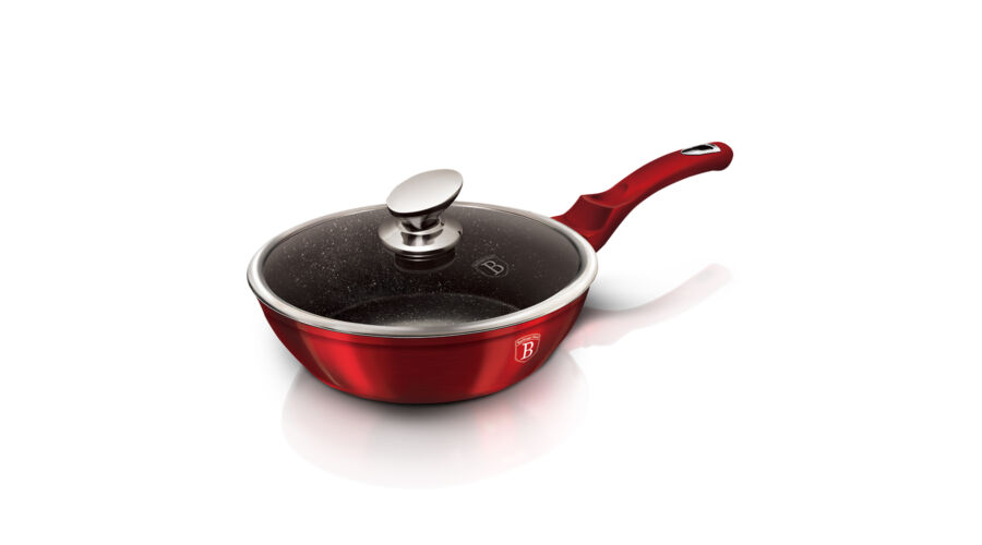 Berlinger Haus Metallic Burgundy Line m�ly serpeny� m�rv�ny bevonattal, fed�vel, 24 cm