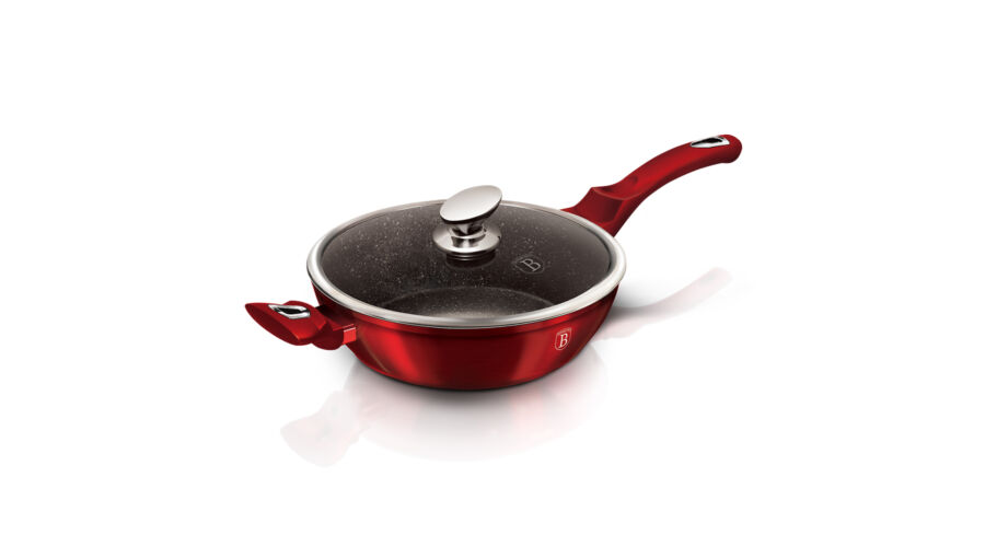 Berlinger Haus Metaliic Burgundy m�ly serpeny� m�rv�ny bevonattal, fed�vel, 32 cm