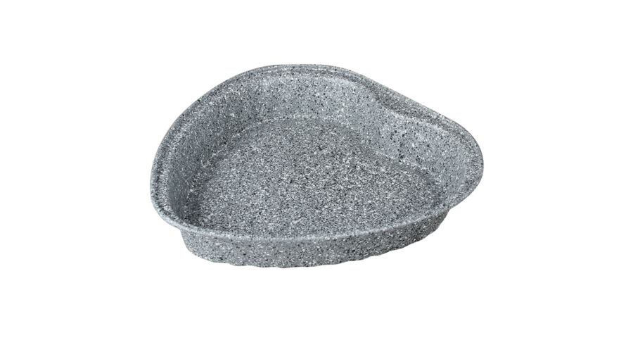 Berlinger Haus Stone Touch Line sz�v alak� s�t�forma k� hat�s� m�rv�ny bevonattal, sz�rke