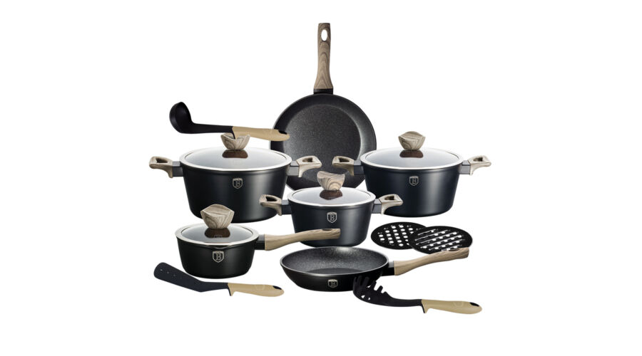 Berlinger Haus Ebony Maple Line15 r�szes ed�nyk�szlet gr�nit-m�rv�ny bevonattal