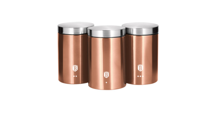 Berlinger Haus Metallic Rosegold Line 3 db-os konyhai t�rol�doboz k�szlet