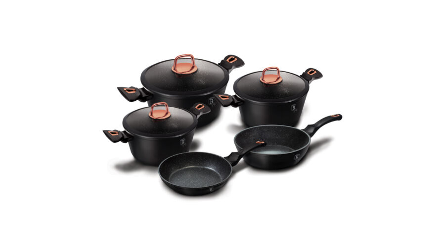 Berlinger Haus Black Rose Collection 10 r�szes ed�nyk�szlet m�rv�ny bevonattal