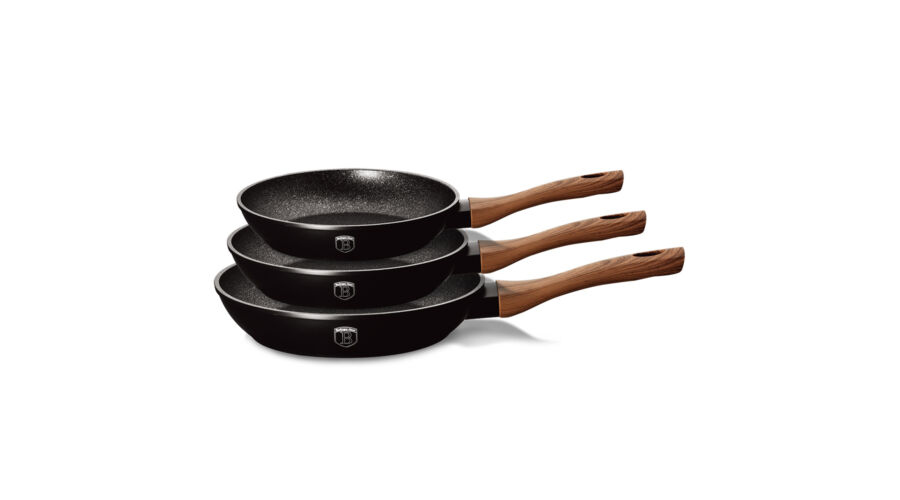 Berlinger Haus Ebony Rosewood Line 3 r�szes serpeny�k�szlet gr�nit-m�rv�ny bevonattal