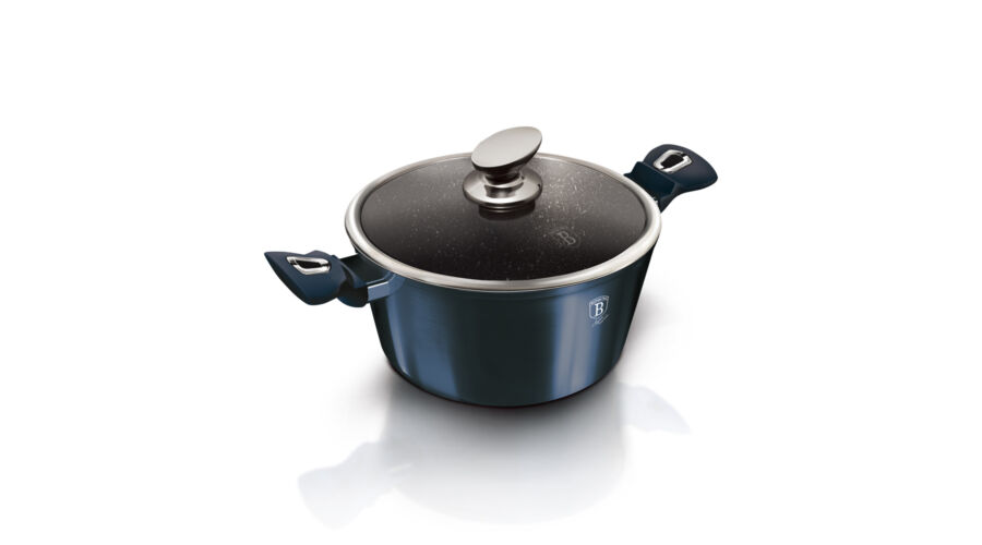 Berlinger Haus Metallic Aquamarine Line magas l�bas m�rv�ny bevonattal, fed�vel, 24 cm