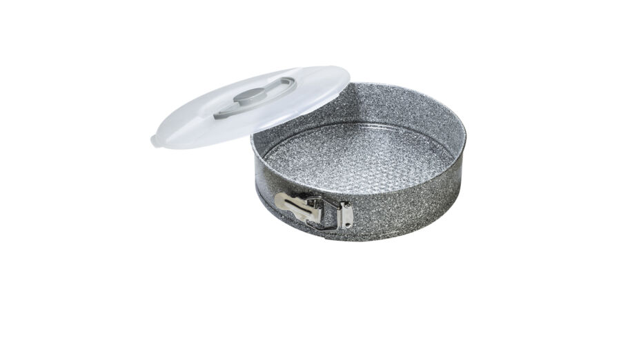 Berlinger Haus Stone Touch Line csatos kerek tortas�t� tapad�smentes bevonattal, fed�vel, sz�rke