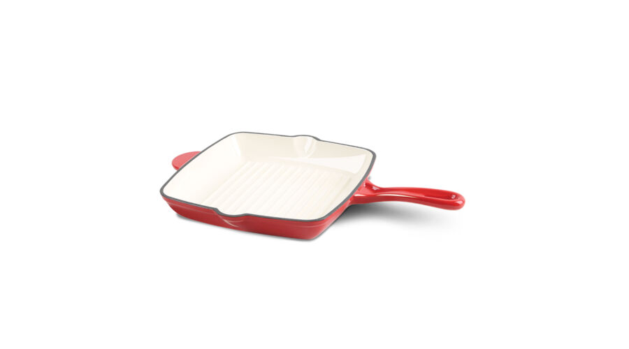 Berlinger Haus Strong Mold Seria �nt�ttvas grill serpeny� zom�ncozott bevonattal, piros/feh�r