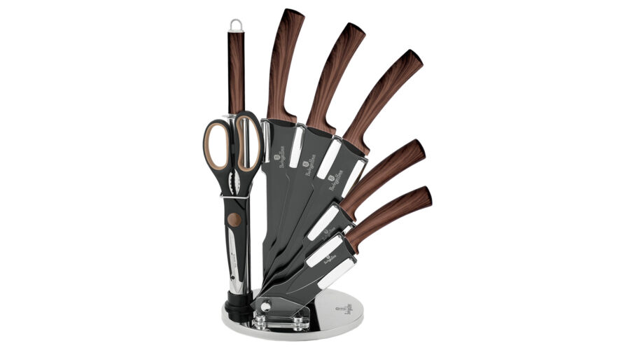 Berlinger Haus Ebony Rosewood Line 8 r�szes k�sk�szlet gy�m�nt bevonattal, �llv�nnyal