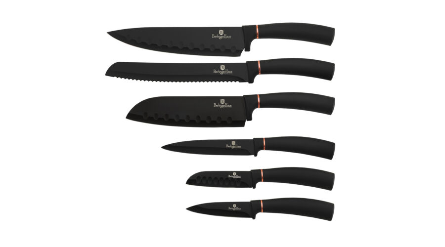 Berlinger Haus Black Rose Collection 6 db-os rozsdamentes ac�l k�sk�szlet m�rv�ny bevonattal