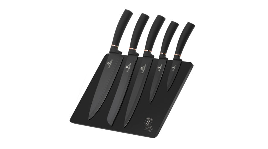 Berlinger Haus Black Rose Collection 6 r�szes rozsdamentes k�sk�szlet tapad�smentes bevonattal, m�gn