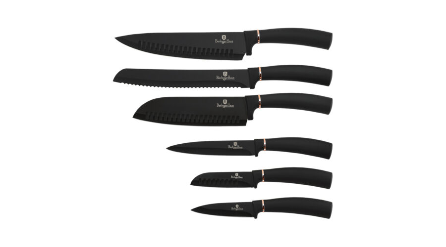 Berlinger Haus Black Rose Collection 6 db-os rozsdamentes ac�l k�sk�szlet tapad�smentes bevonattal