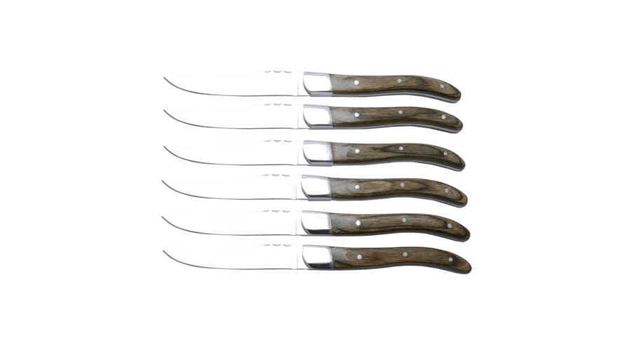 Berlinger Haus 6 db-os rozsdamentes ac�l exkluz�v steak k�sk�szlet, antikolt fa ny�llel