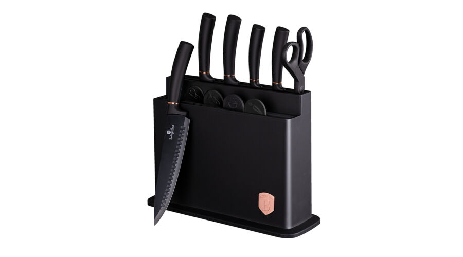 Berlinger Haus Black Rose Collection 11 r�szes k�sk�szlet v�g�deszk�kkal �s �llv�nnyal