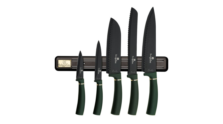 Berlinger Haus Emerald Collection 6 r�szes k�sk�szlet tapad�smentes bevonattal, m�gneses fali tart�v