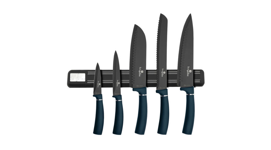 Berlinger Haus Metallic Aquamarine Line 6 r�szes k�sk�szlet tapad�smentes bevonattal, m�gneses fali 