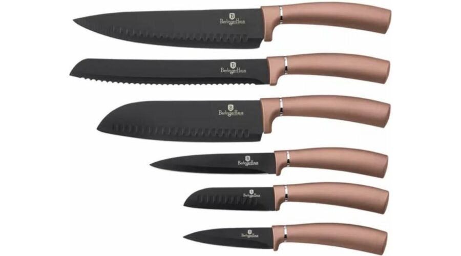 Berlinger Haus Metallic Rosegold Line 6 db-os k�sk�szlet tit�n bevonattal, fekete/rosegold