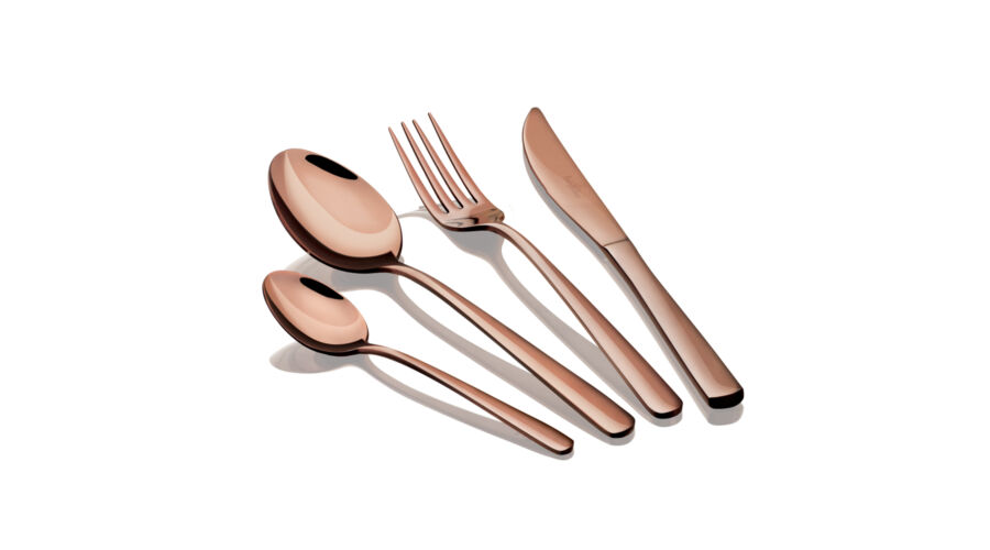 Berlinger Haus 4 szem�lyes rozsdamentes ac�l ev�eszk�z k�szlet, t�k�r f�nnyel, 16 r�szes, rosegold