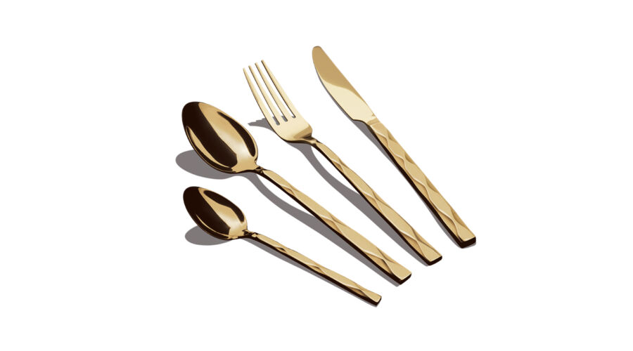 Berlinger Haus 6 szem�lyes rozsdamentes ac�l ev�eszk�z k�szlet k�l�nleges mint�val pezsg� sz�nben