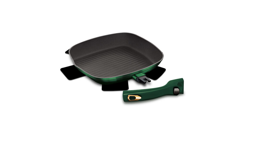 Berlinger Haus Emerald Collection grill serpeny� tit�n bevonattal, levehet� ny�llel, 28 cm