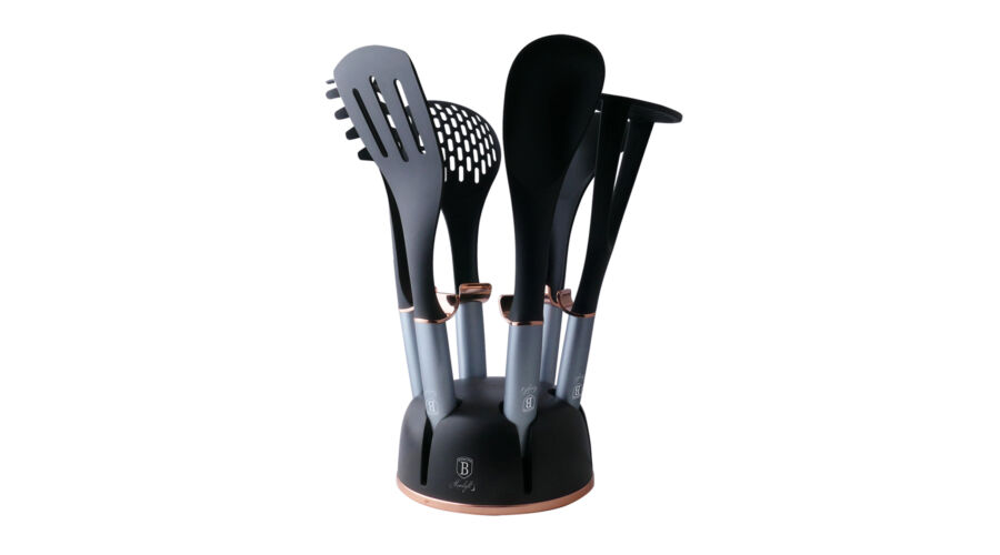 Berlinger Haus Moonlight Collection 7 r�szes nylon konyhai eszk�z k�szlet �llv�nnyal