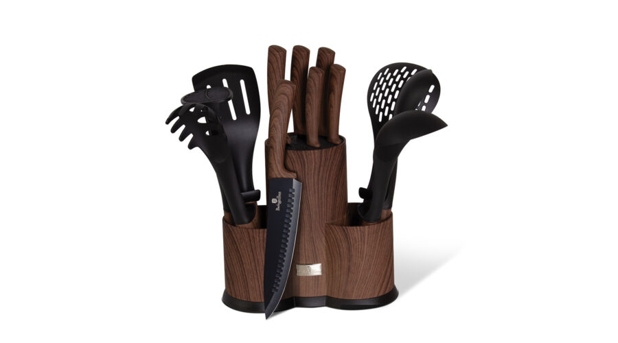Berlinger Haus Ebony Rosewood Line 12 r�szes konyhai k�szlet k�sekkel �s kiszed�kkel