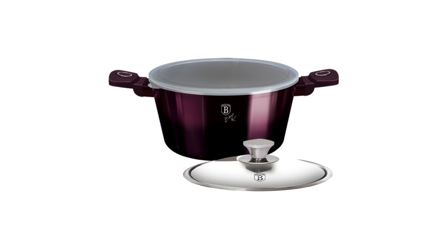 Berlinger Haus Purple Eclipse Collection magas l�bas tit�n bevonattal, k�tf�le fed�vel, 24 cm