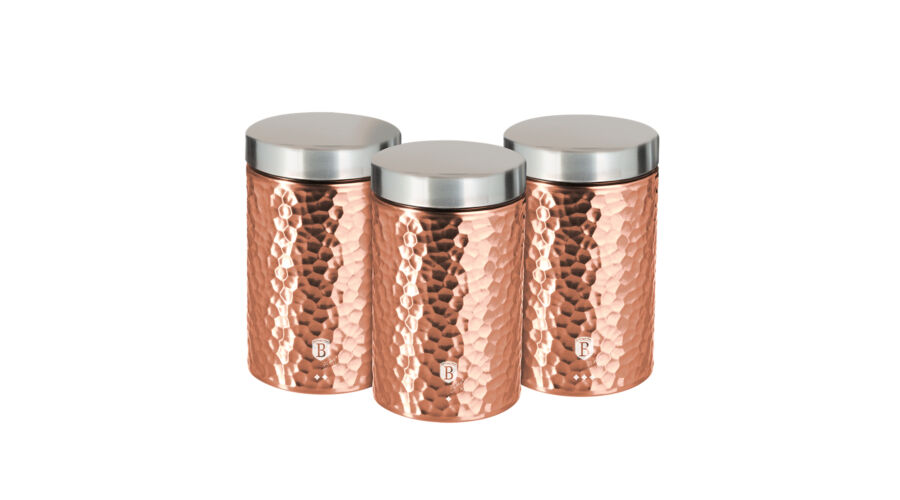 Berlinger Haus Shine Basalt Collection 3 db-os t�rol�doboz k�szlet k�l�nleges k�ls� bevonattal, rose