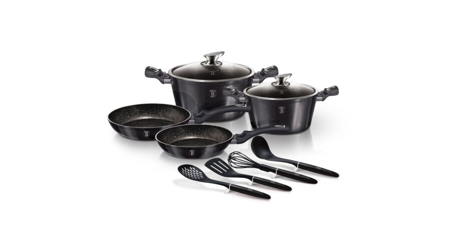 Berlinger Haus Carbon Pro Collection 10 r�szes ed�nyk�szlet m�rv�ny bevonattal, kiszed�kkel