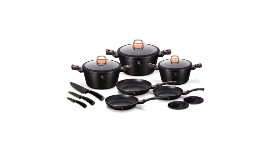 Berlinger Haus Black Rose Collection 14 r�szes ed�nyk�szlet m�rv�ny bevonattal