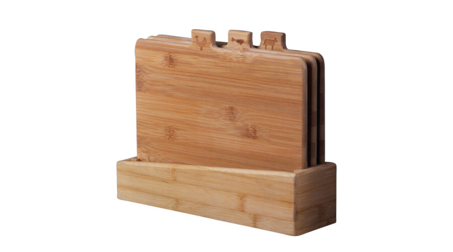 Berlinger Haus 5 r�szes bambusz v�g�deszka k�szlet tart�val