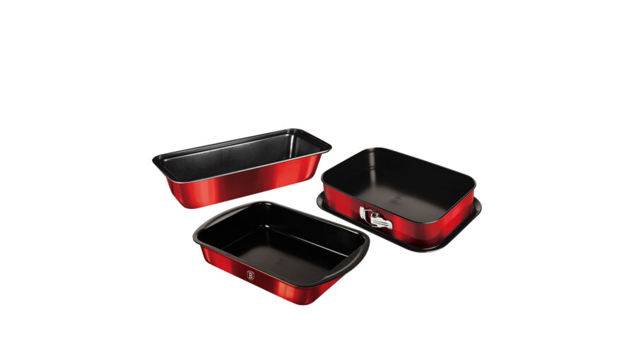 Berlinger Haus Metallic Burgundy Line 3 r�szes s�t�forma k�szlet tit�n bevonattal, met�l k�ls� bevon