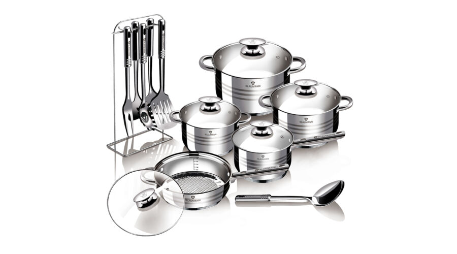 Blaumann Goumet Line 17 r�szes Jumbo rozsdamentes ac�l ed�nyk�szlet