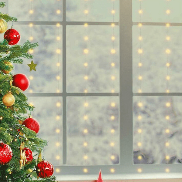 Belt�ri f�nyf�gg�ny, meleg feh�r sz�nben, 3 x 2 m�ter, 200 LED