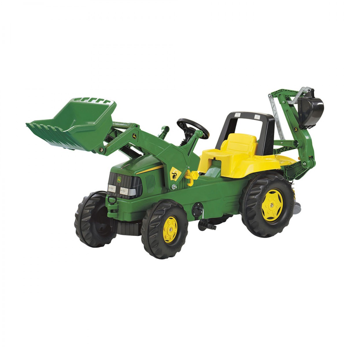 Rolly Junior John Deere ped�los markol�s traktor exkav�torral z�ld
