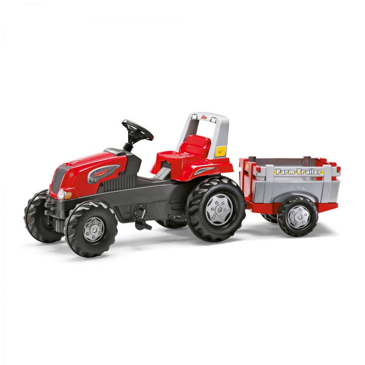 Rolly Junior ped�los traktor sz�rke ut�nfut�val piros