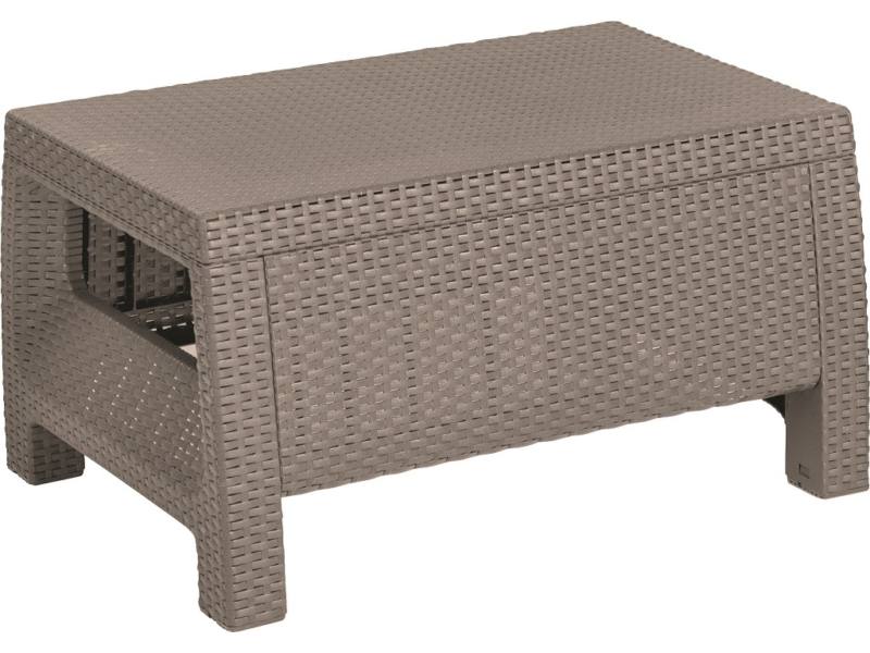 Corfu m�anyag kerti asztal cappuccino - homok