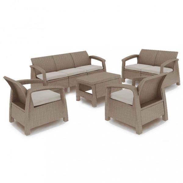 Corfu max set m�anyag kerti b�tor garnit�ra cappuccino - homok