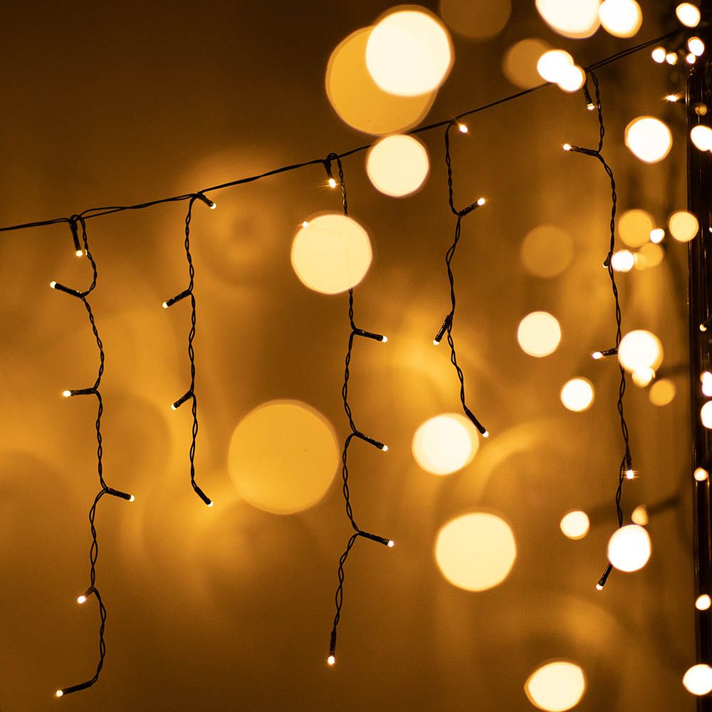 Crystalline toldhat� led j�gcsapf�z�r, 2 x 0,9 m, 138 db meleg feh�r LED, fekete k�bel