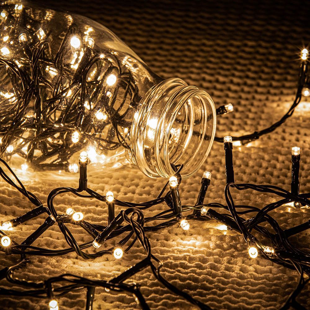 Basic 80 LED f�nyf�z�r timer funkci�val, elemes, meleg feh�r