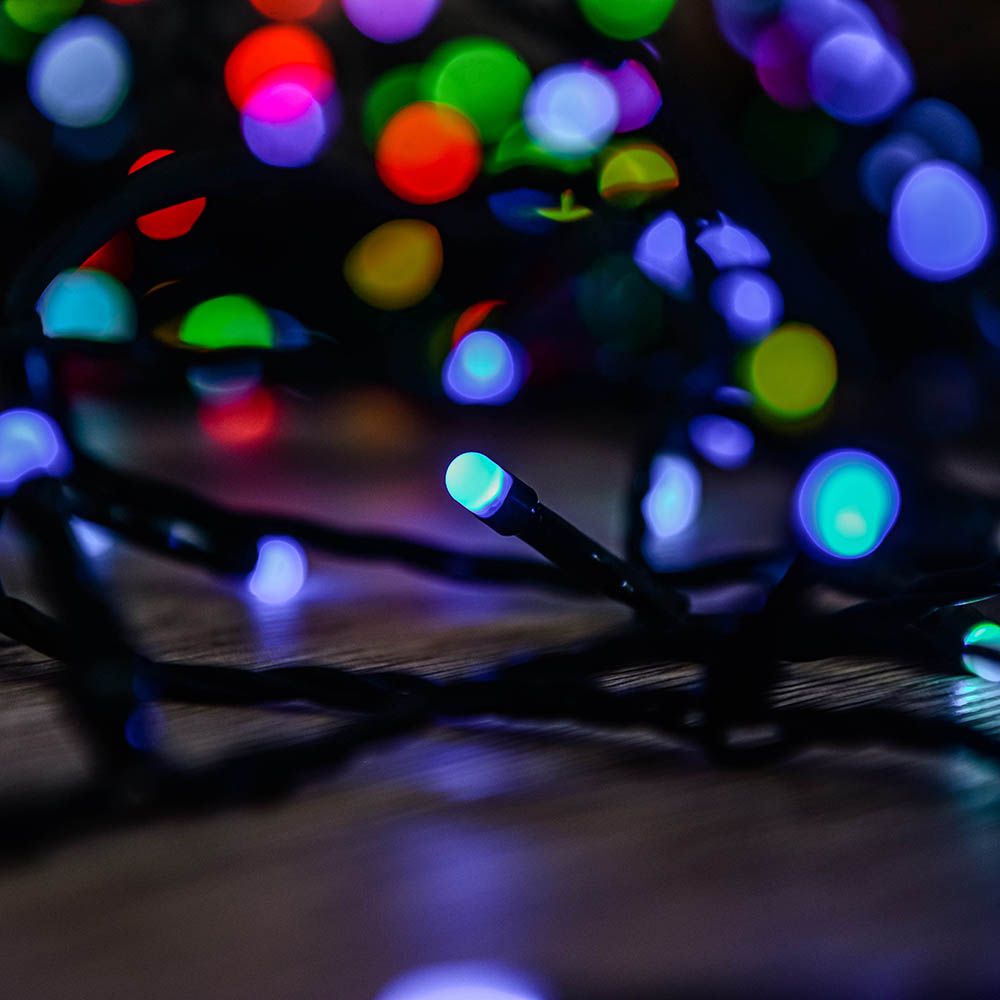 Heylight okos f�nyf�z�r, 200 RGB LED, fekete k�bel, 20 m