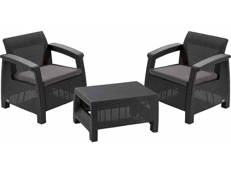 Corfu Weekend m�anyag kerti b�tor garnit�ra grafit - h�v�s sz�rke