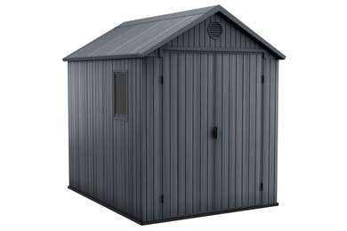 Darwin 6x8 m�anyag kerti t�rol� h�z sz�rke