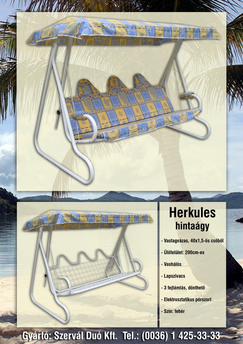 Hercules hinta�gy feh�r, p�rn�val