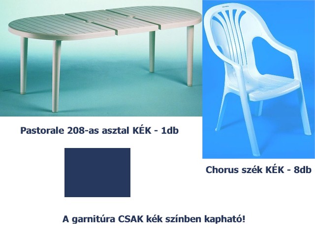 Pastorale m�anyag kerti �tkez� b�tor garnit�ra k�k - Flair