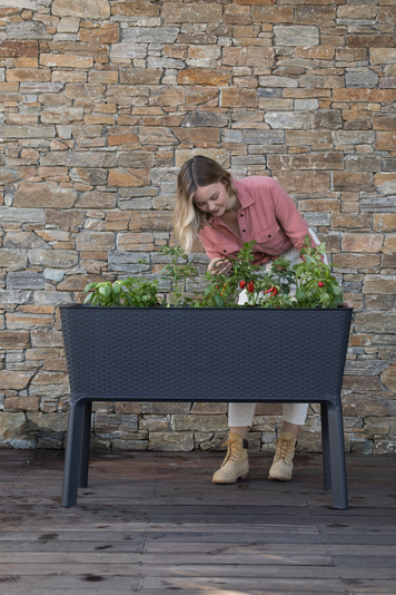 Full Bloom m�anyag kerti vir�gcser�p antracit sz�rke