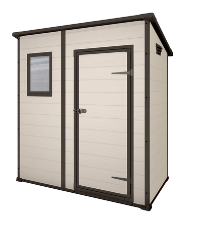 Manor Pent 6x4 m�anyag kerti t�rol� h�z beige-barna