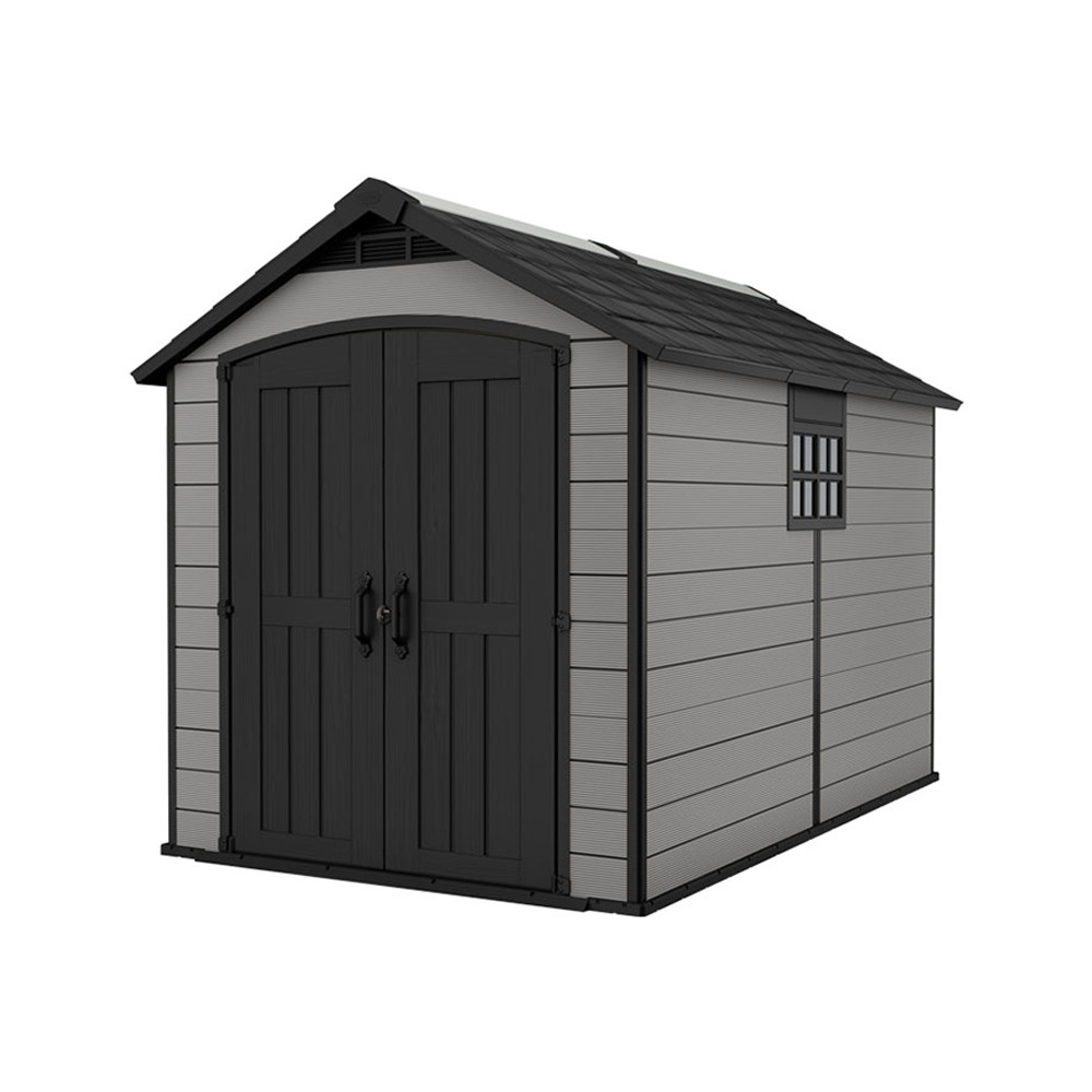 Premier 7511 m�anyag kerti t�rol� h�z barn�s - sz�rke