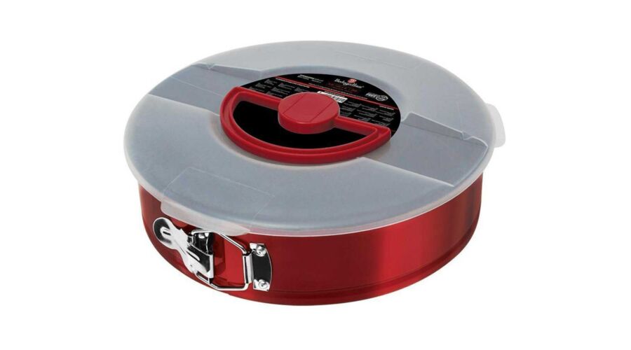 Berlinger Haus Metallic Burgundy Line kapcsos kerek tortaforma tit�n bevonattal, fed�vel