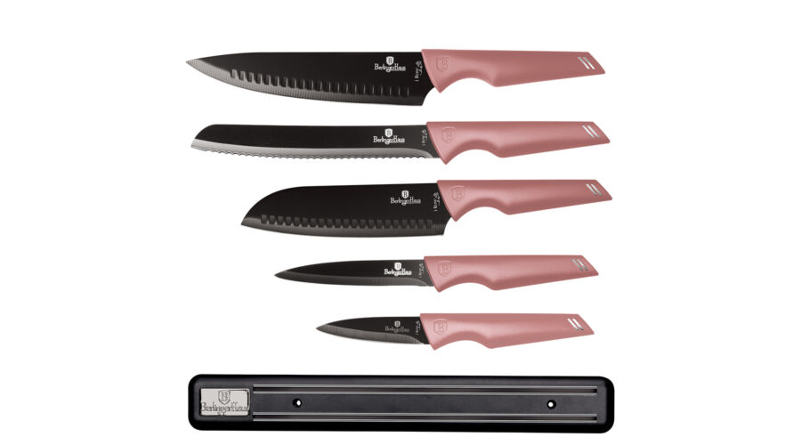 Berlinger Haus I-Rose Collection 6 r�szes k�sk�szlet tapad�smentes bevonattal, m�gneses fali tart�va